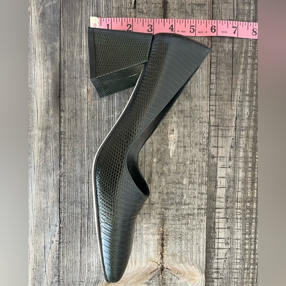 Miista Aloisie Bottle Green Lizard Effect Leather Heels - Picture 6 of 8